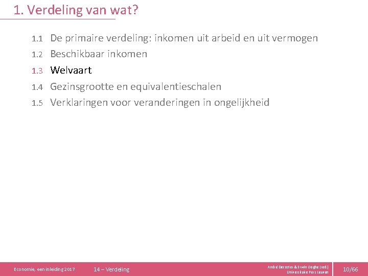 1. Verdeling van wat? 1. 1 1. 2 1. 3 1. 4 1. 5