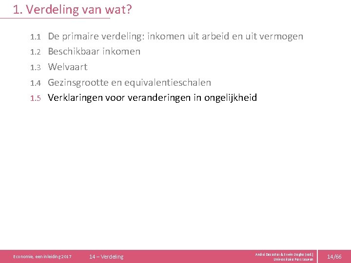 1. Verdeling van wat? 1. 1 1. 2 1. 3 1. 4 1. 5