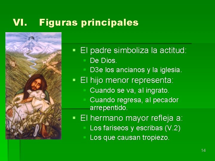 VI. Figuras principales § El padre simboliza la actitud: § De Dios. § D