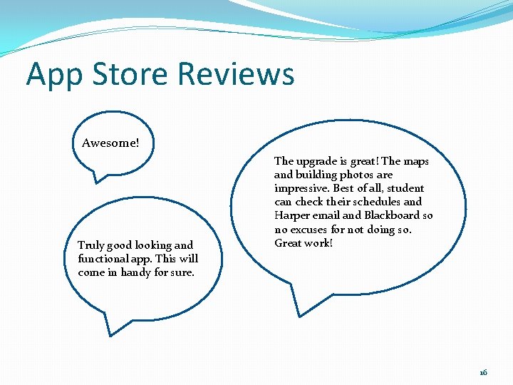 App Store Reviews Awesome! Truly good looking and functional app. This will come in