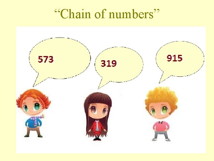 “Chain of numbers” 