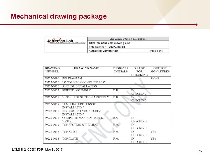 Mechanical drawing package LCLS-II 2 K CBX FDR, Mar 9, 2017 26 