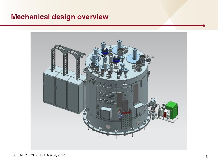 Mechanical design overview LCLS-II 2 K CBX FDR, Mar 9, 2017 3 