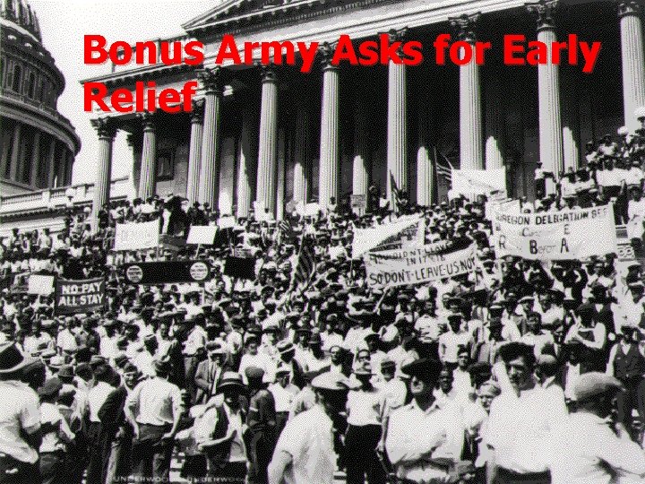 Bonus Army Asks for Early Relief 