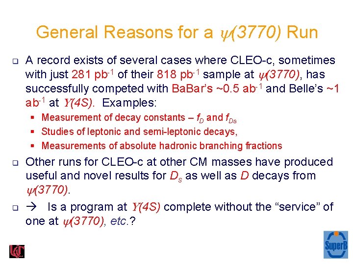 General Reasons for a (3770) Run q A record exists of several cases where