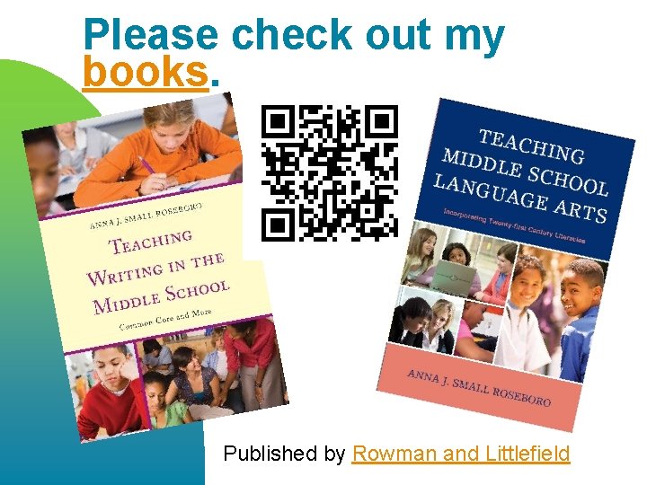 Please check out my books. Published by Rowman and Littlefield 