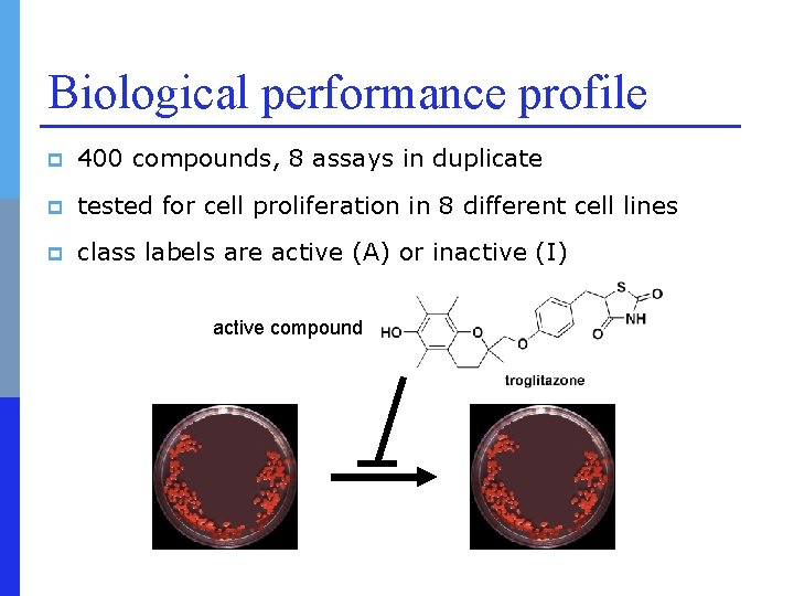 Predicting patterns of biological performance using chemical substructure