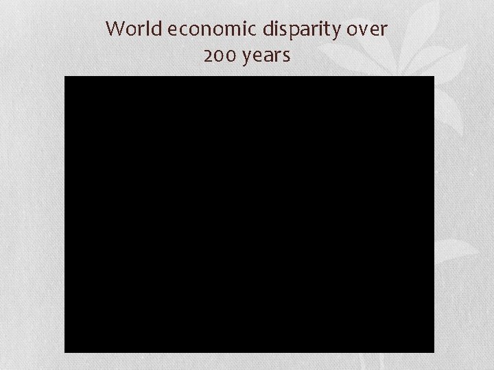 World economic disparity over 200 years 