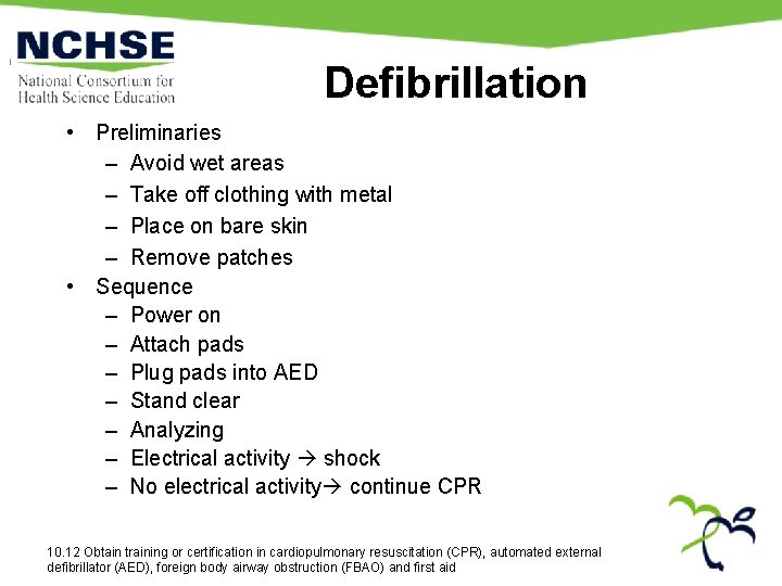 Defibrillation • Preliminaries – Avoid wet areas – Take off clothing with metal – Defibrillation • Preliminaries – Avoid wet areas – Take off clothing with metal –