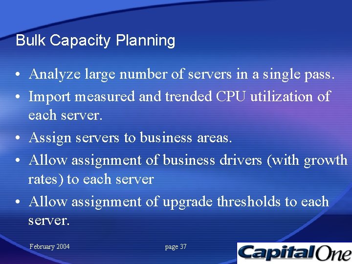 Seeing the Forest AND the Trees Capacity Planning