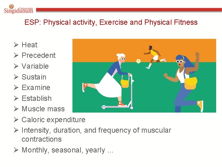 ESP: Physical activity, Exercise and Physical Fitness Ø Ø Ø Ø Ø Heat Precedent