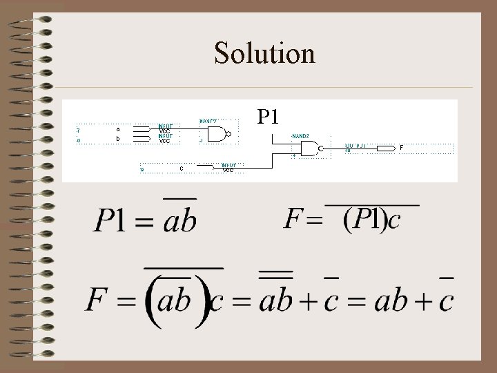 Solution P 1 