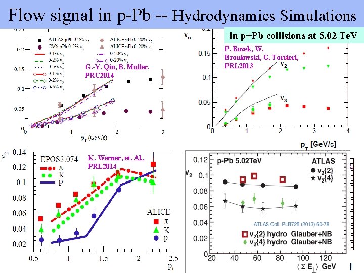 Flow signal in p-Pb -- Hydrodynamics Simulations in p+Pb collisions at 5. 02 Te.