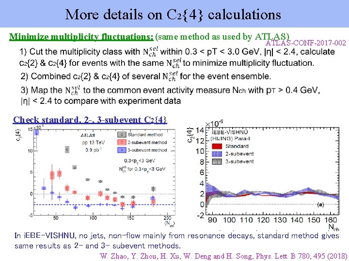 More details on C 2{4} calculations Minimize multiplicity fluctuations: (same method as used by