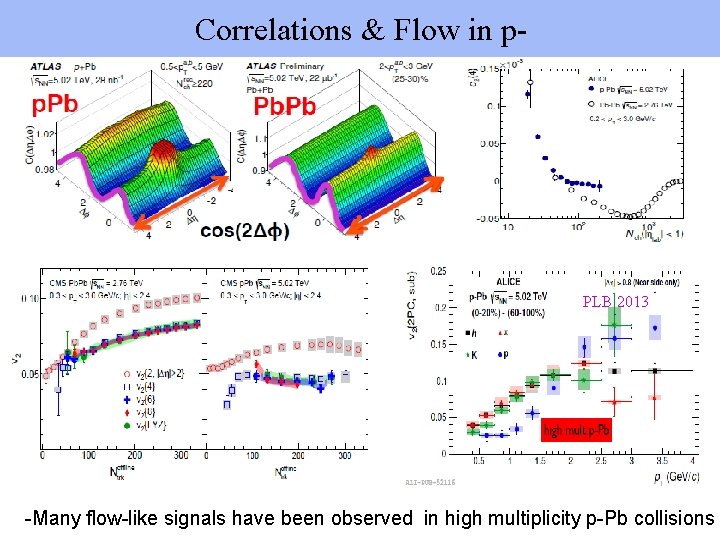 Correlations & Flow in p- PLB 2013 -Many flow-like signals have been observed in