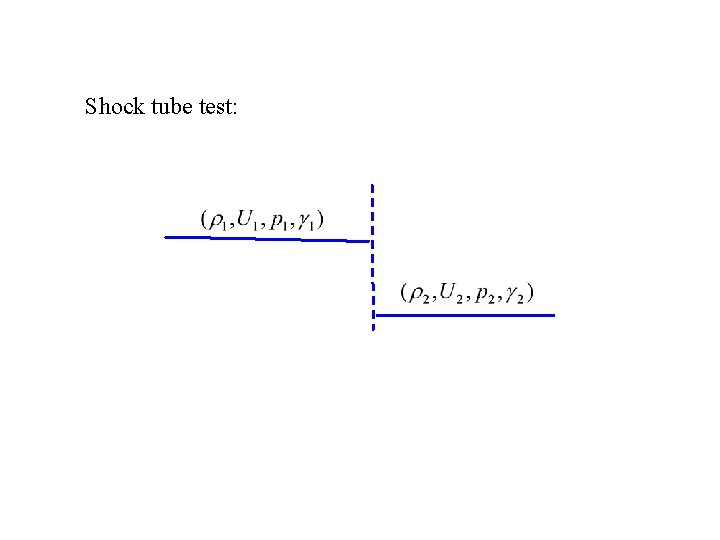 Shock tube test: 