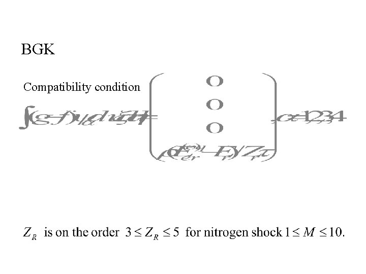 BGK Compatibility condition 