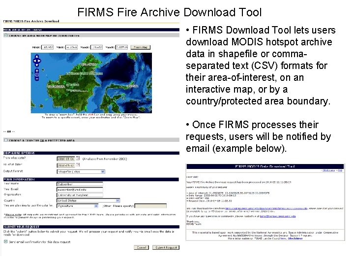 FIRMS Fire Archive Download Tool • FIRMS Download Tool lets users download MODIS hotspot