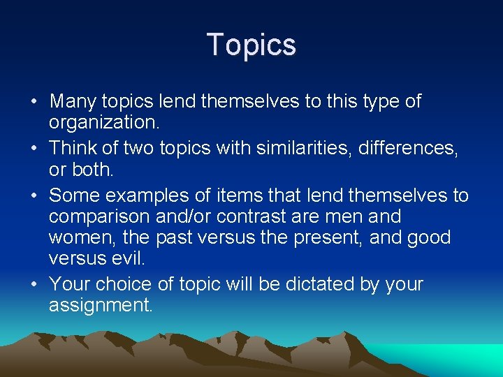 Comparison and Contrast Essays Writing about Opposites Organization