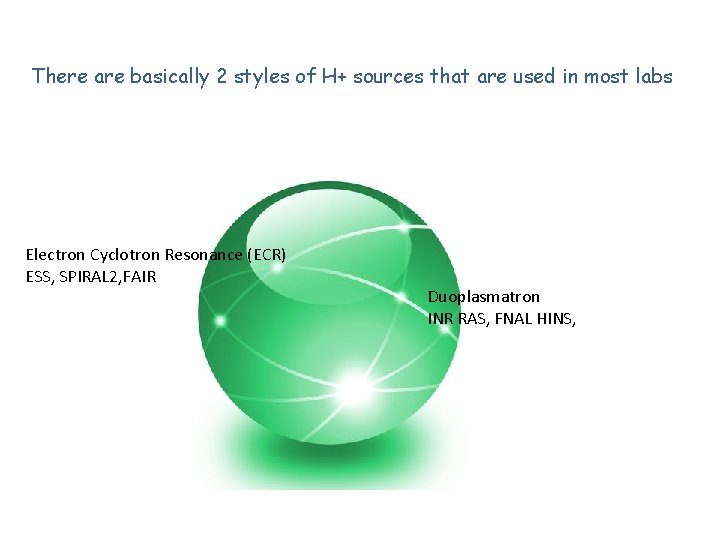 There are basically 2 styles of H+ sources that are used in most labs