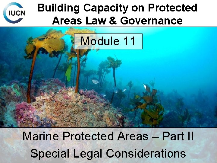 Building Capacity on Protected Areas Law & Governance Module 11 Marine Protected Areas –