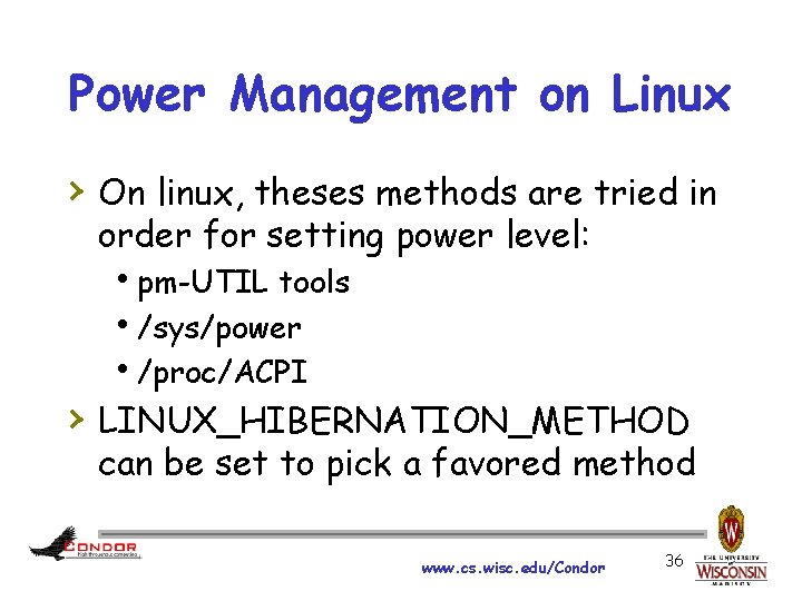 Power Management on Linux › On linux, theses methods are tried in order for