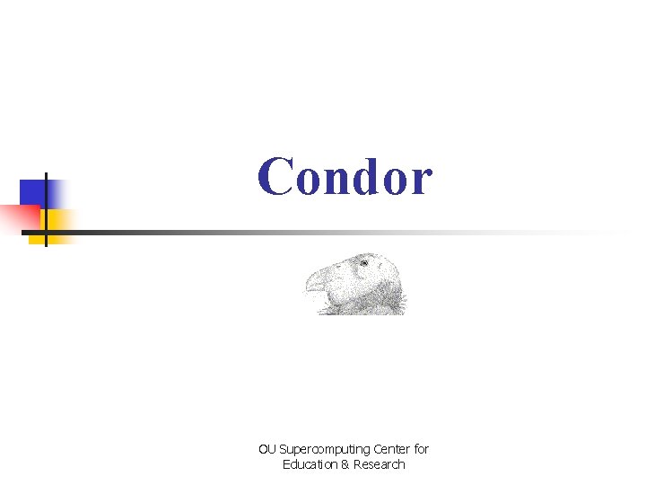 Condor OU Supercomputing Center for Education & Research 