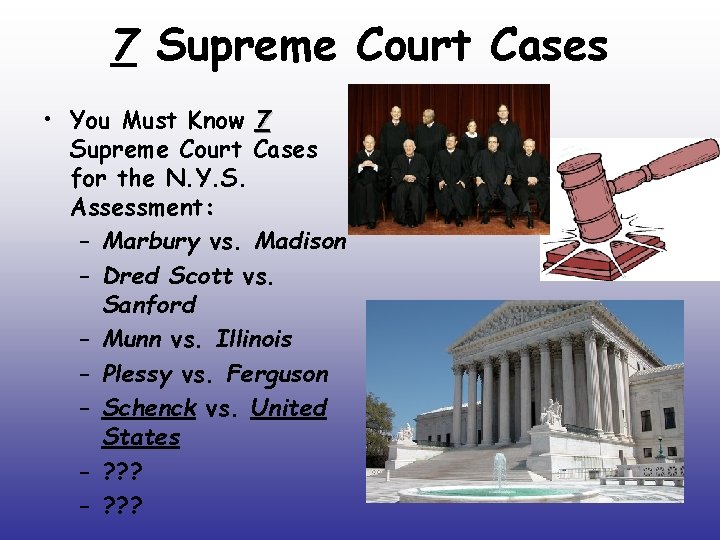 7 Supreme Court Cases • You Must Know 7 Supreme Court Cases for the