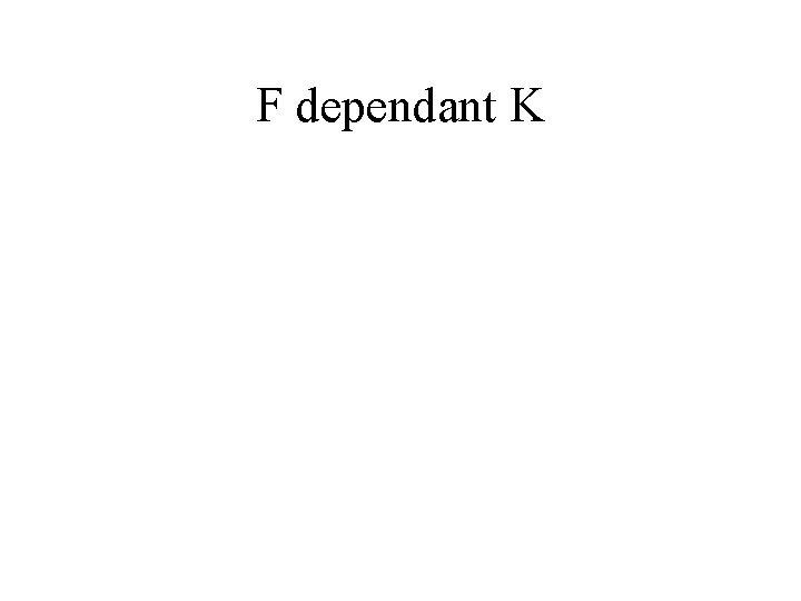 F dependant K F dependant K