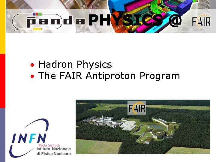 · Hadron Physics · The FAIR Antiproton Program 