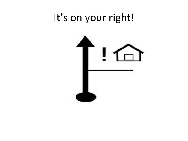 It’s on your right! 