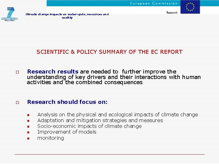 Climate Change and its Impacts on Water Resources