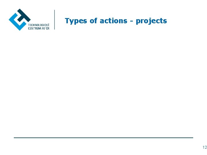 Types of actions - projects 12 