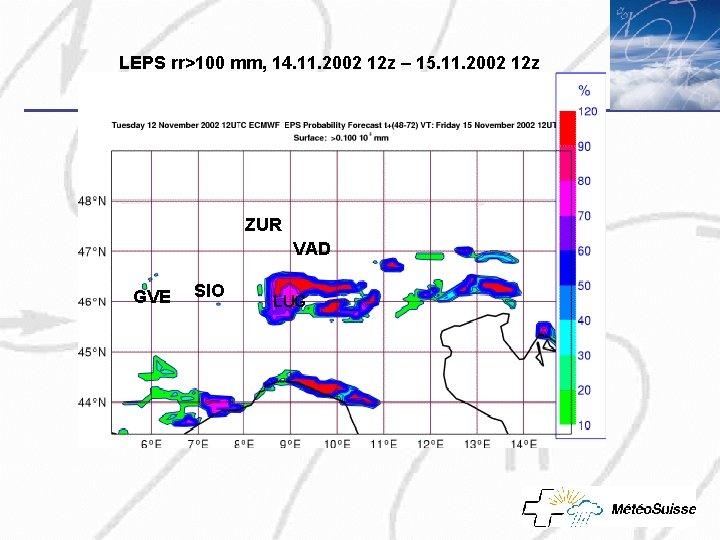 LEPS rr>100 mm, 14. 11. 2002 12 z – 15. 11. 2002 12 z