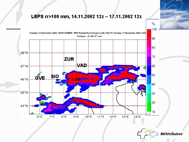 LEPS rr>100 mm, 14. 11. 2002 12 z – 17. 11. 2002 12 z