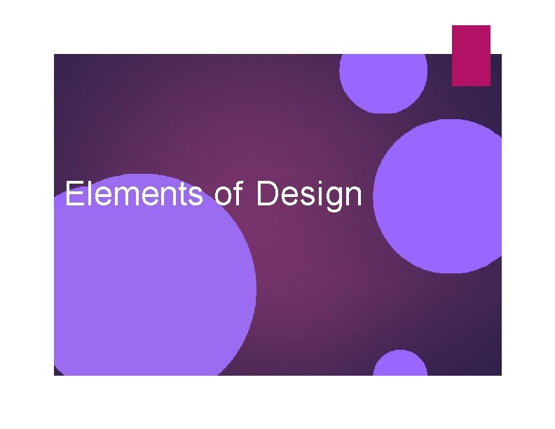 Elements of Design 