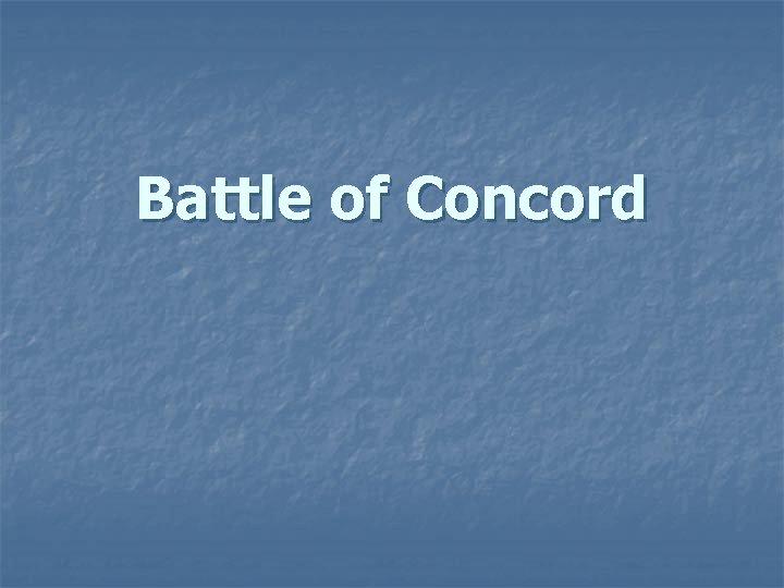 Battle of Concord 