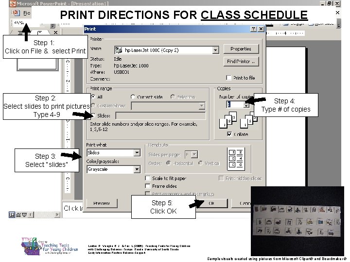 PRINT DIRECTIONS FOR CLASS SCHEDULE Step 1: Click on File & select Print Step