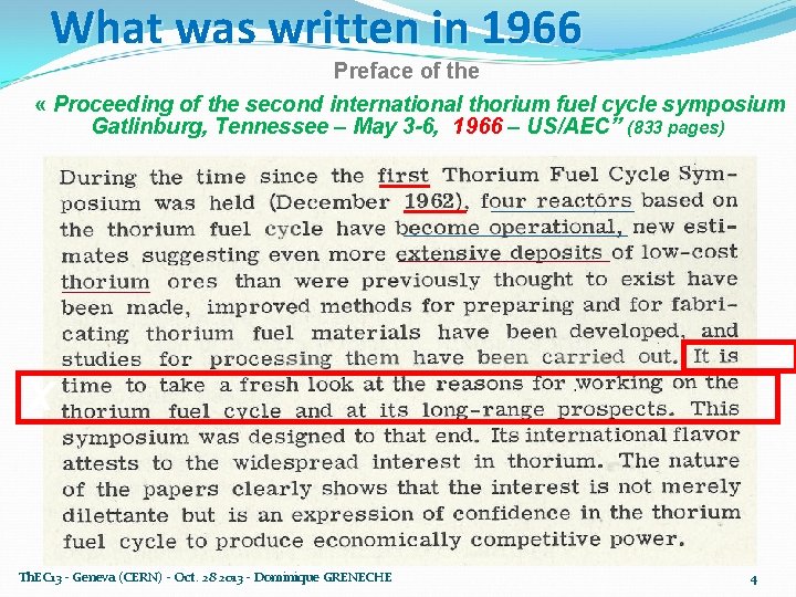 What was written in 1966 Preface of the « Proceeding of the second international