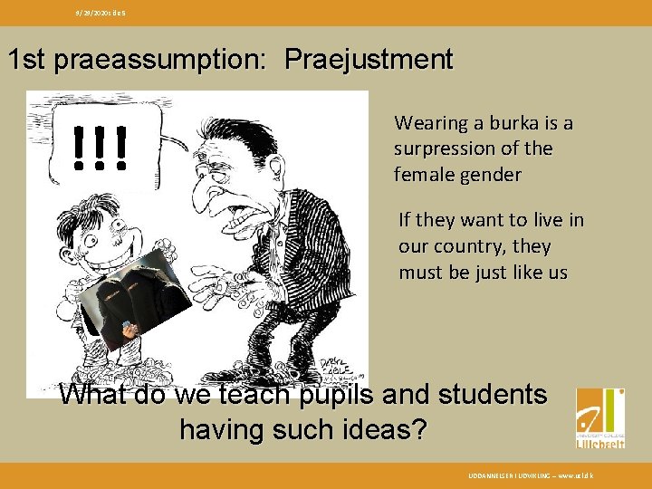 9/29/2020 side 5 1 st praeassumption: Praejustment !!! Wearing a burka is a surpression