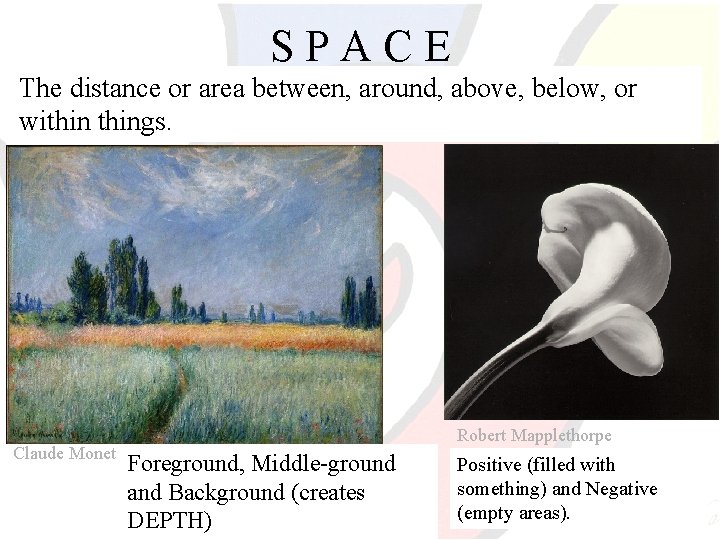 S P A C E The distance or area between, around, above, below, or