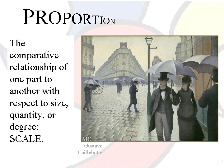 P R O P O R T IO The comparative relationship of one part