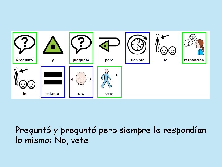 Preguntó y preguntó pero siempre le respondían lo mismo: No, vete 