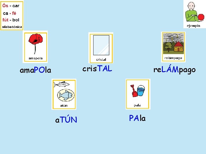cris. TAL ama. POla a. TÚN re. LÁMpago PAla 