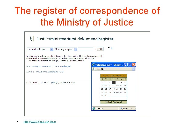 The register of correspondence of the Ministry of Justice • http: //www 2. just. The register of correspondence of the Ministry of Justice • http: //www 2. just.