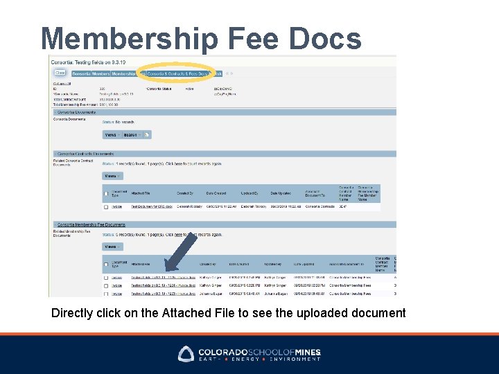 Membership Fee Docs Directly click on the Attached File to see the uploaded document