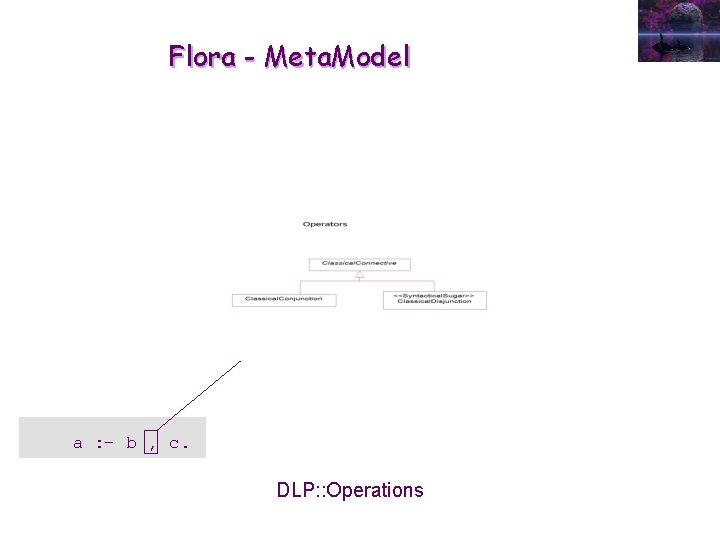 Flora - Meta. Model a : - b , c. DLP: : Operations 