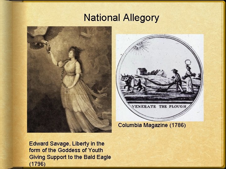 National Allegory Columbia Magazine (1786) Edward Savage, Liberty in the form of the Goddess