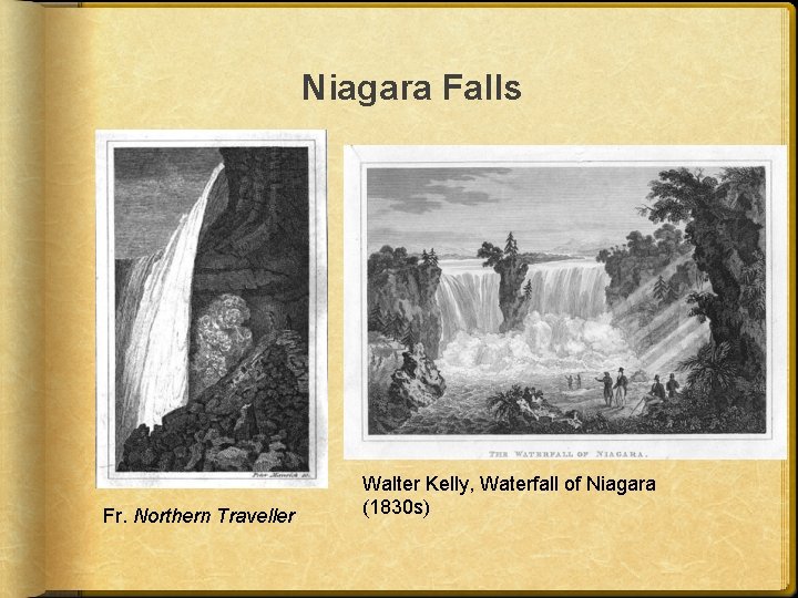 Niagara Falls Fr. Northern Traveller Walter Kelly, Waterfall of Niagara (1830 s) 