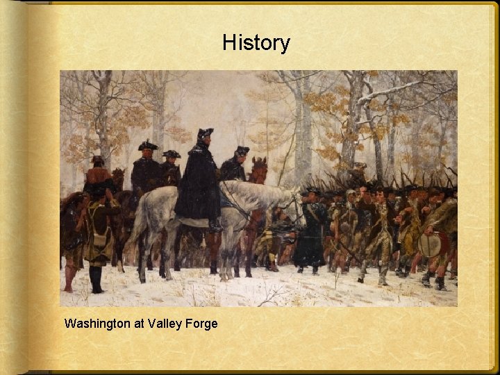 History Washington at Valley Forge 